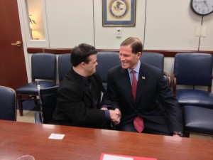 Zeb with the Honorable Senator Blumenthal from Connecticut